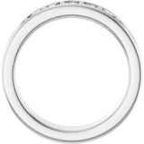 14K Gold Round Lab-Grown Diamond Accented Band - 1/2 CTW - White Gold - view 2
