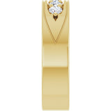 14K Gold Round Lab-Grown Diamond Accented Band - 1/2 CTW - Yellow Gold - view 4