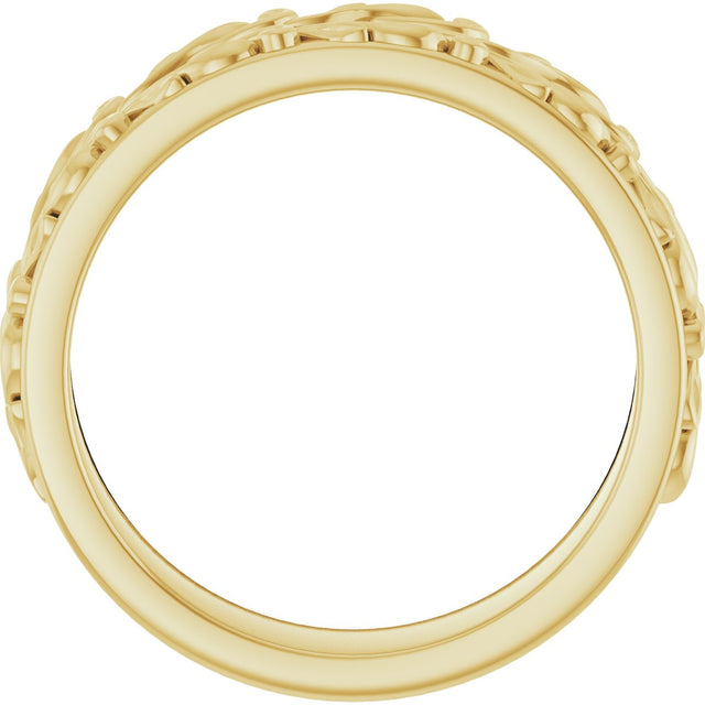 14K Gold Round Lab-Grown Diamond Accented Band - 1/4 CTW - Yellow Gold - view 2