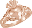 14K Gold Claddagh Band - Rose Gold