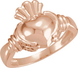 14K Gold Claddagh Band - Rose Gold