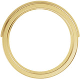 14K Gold Round Natural Diamond Stepped-Edge Channel-Set Flat Band - 5/8 CTW - Yellow Gold - view 2