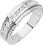 Platinum Round Lab-Grown Diamond Stepped-Edge Channel-Set Flat Band - 5/8 CTW