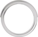 14K Gold Round Lab-Grown Diamond Stepped-Edge Channel-Set Flat Band - 5/8 CTW - White Gold - view 2