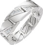 Platinum Round Natural Diamond Patterned Eternity Band - 1.3mm Stones