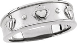 Platinum Claddagh Band – 8mm–8.25mm