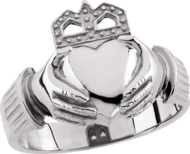 Platinum Claddagh Band (Style 9423)