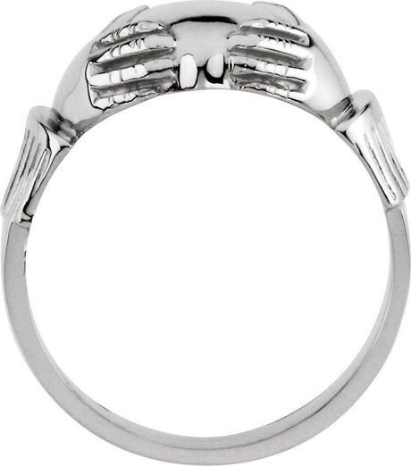 Platinum Claddagh Band (Style 9423) - view 2