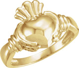 14K Gold Claddagh Band - Yellow Gold