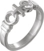 10K Gold Joined By Christ Ring - White Gold