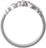 10K Gold Joined By Christ Ring - White Gold - view 2
