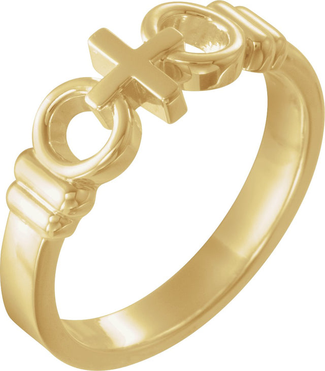 10K Gold Joined By Christ Ring - Yellow Gold