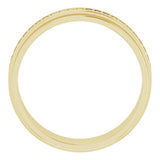 14K Gold Natural Diamond Stepped Edge Eternity Band – 1/3–3/8 CTW - Yellow Gold - view 2