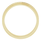 14K Gold Natural Diamond Stepped Edge Eternity Band – 1/3–3/8 CTW - Yellow Gold - view 2