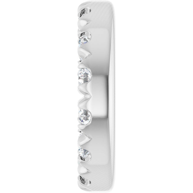 Platinum Natural Diamond French-Set Earring Jackets II - view 2