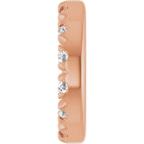 14K Gold Natural Diamond French-Set Earring Jackets II - Rose Gold - view 2