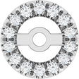 Platinum Natural Diamond French-Set Earring Jackets II