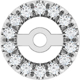 Platinum Natural Diamond French-Set Earring Jackets II