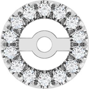 Platinum Natural Diamond French-Set Earring Jackets II