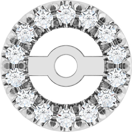 Platinum Natural Diamond French-Set Earring Jackets II