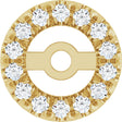 14K Gold Natural Diamond French-Set Earring Jackets II - Yellow Gold