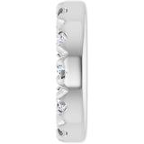 14K Gold Natural Diamond French-Set Earring Jackets - White Gold - view 3