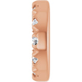 14K Gold Natural Diamond French-Set Earring Jackets - Rose Gold - view 3