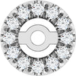 Platinum Natural Diamond French-Set Earring Jackets