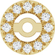 14K Gold Natural Diamond French-Set Earring Jackets - Yellow Gold