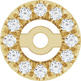 14K Gold Natural Diamond French-Set Earring Jackets - Yellow Gold