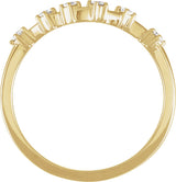 14K Gold Round Natural Diamond Constellation Zodiac Ring - Yellow Gold - view 2