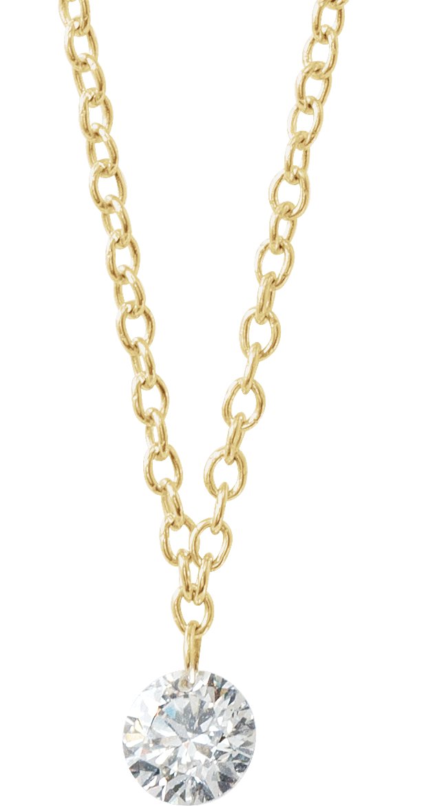 14K Gold Round Natural Diamond Accented Anklet or Bracelet - Yellow Gold - view 2