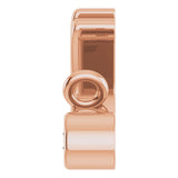 14K Gold Round Lab-Grown Diamond "Mrs" Necklace - Rose Gold - view 3