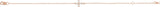 14K Gold Round Natural Diamond Sideways Cross Bracelet – 2mm Stones - Rose Gold - view 2