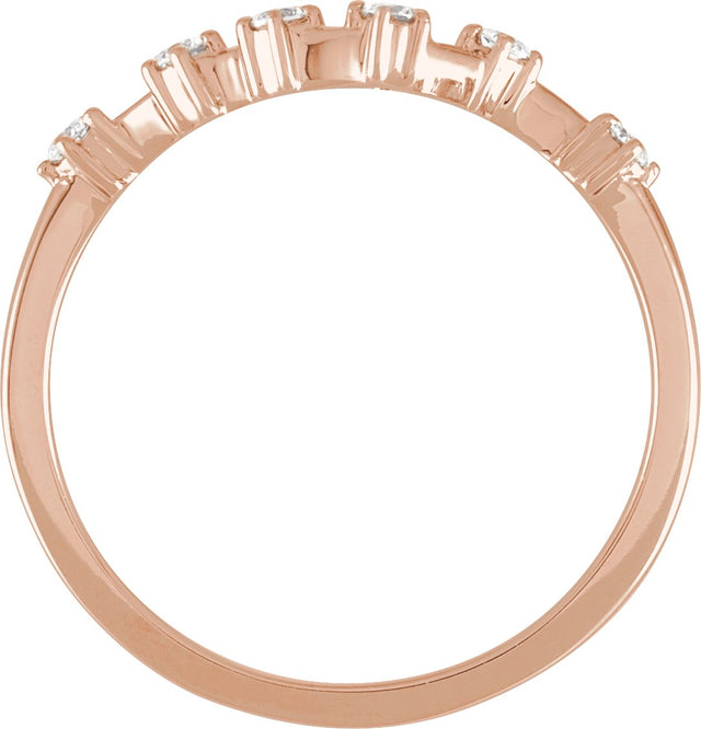 14K Gold Round Natural Diamond Constellation Zodiac Ring - Rose Gold - view 2