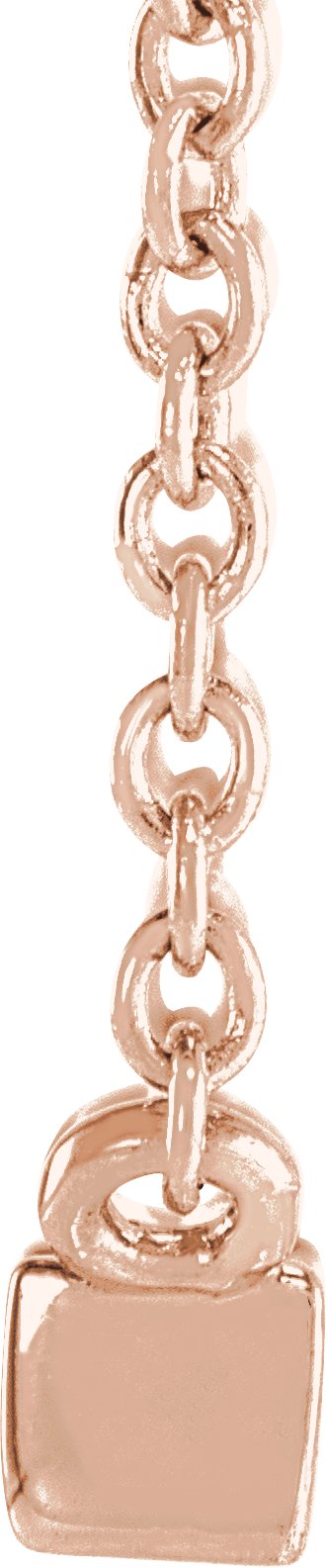 14K Gold Straight Baguette Natural Diamond Solitaire Channel-Set Necklace - Rose Gold - view 2
