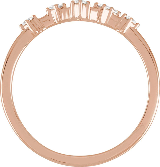 14K Gold Round Natural Diamond Constellation Zodiac Ring - Rose Gold - view 3