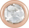 14K Gold Natural Diamond Round Bezel-Set Pendant - Rose Gold