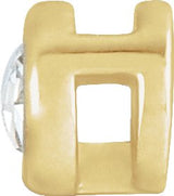 14K Gold Natural Diamond Round Bezel-Set Pendant - Yellow Gold - view 2