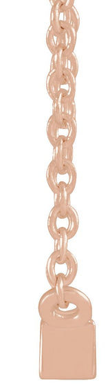 14K Gold Straight Baguette Natural Diamond Solitaire Channel-Set Necklace - Rose Gold - view 2