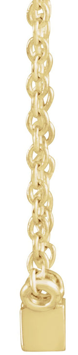 14K Gold Straight Baguette Natural Diamond Solitaire Channel-Set Necklace - Yellow Gold - view 2