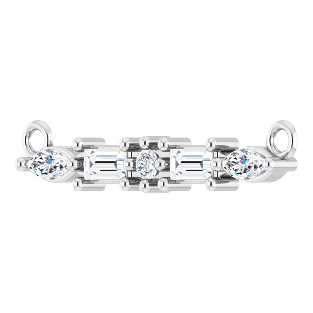 Platinum Bar Necklace – 18.24x3.52mm - view 2