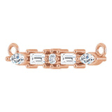 14K Gold Bar Necklace – 18.24x3.52mm - Rose Gold - view 2