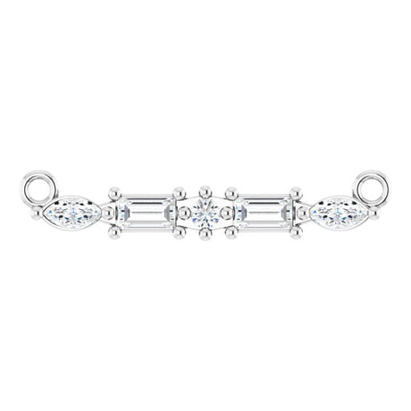 Platinum Bar Necklace – 18.24x3.52mm
