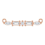 14K Gold Bar Necklace – 18.24x3.52mm - Rose Gold