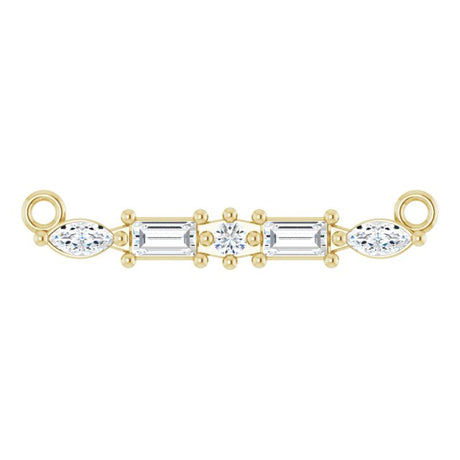 14K Gold Bar Necklace – 18.24x3.52mm - Yellow Gold