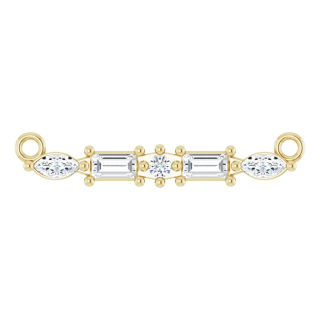 14K Gold Bar Necklace – 18.24x3.52mm - Yellow Gold