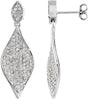 14K Gold Round Natural Diamond Pavé-Style Earrings