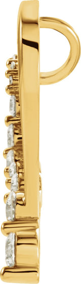 14K Gold Journey Heart Pendant - Yellow Gold - view 2