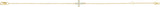14K Gold Round Natural White Opal Sideways Cross Bracelet - Yellow Gold - view 2